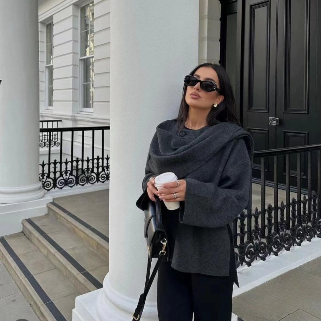 Noor - Przytulny Wełniany Płaszcz