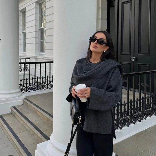 Noor - Przytulny Wełniany Płaszcz