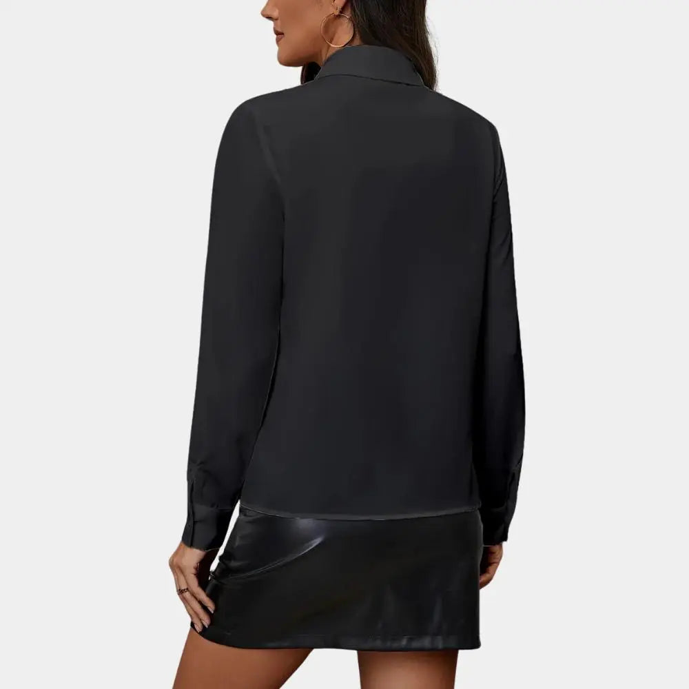 Ketty - Klasyczna Bluzka z Faldkami dla Dam