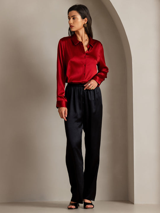 Clemence - Nowoczesna Militarny Chic Koszula Damska z Kołnierzykiem