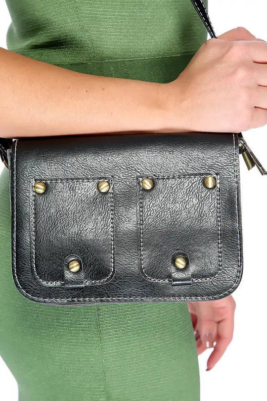 Czarna regulowana torba na ramię