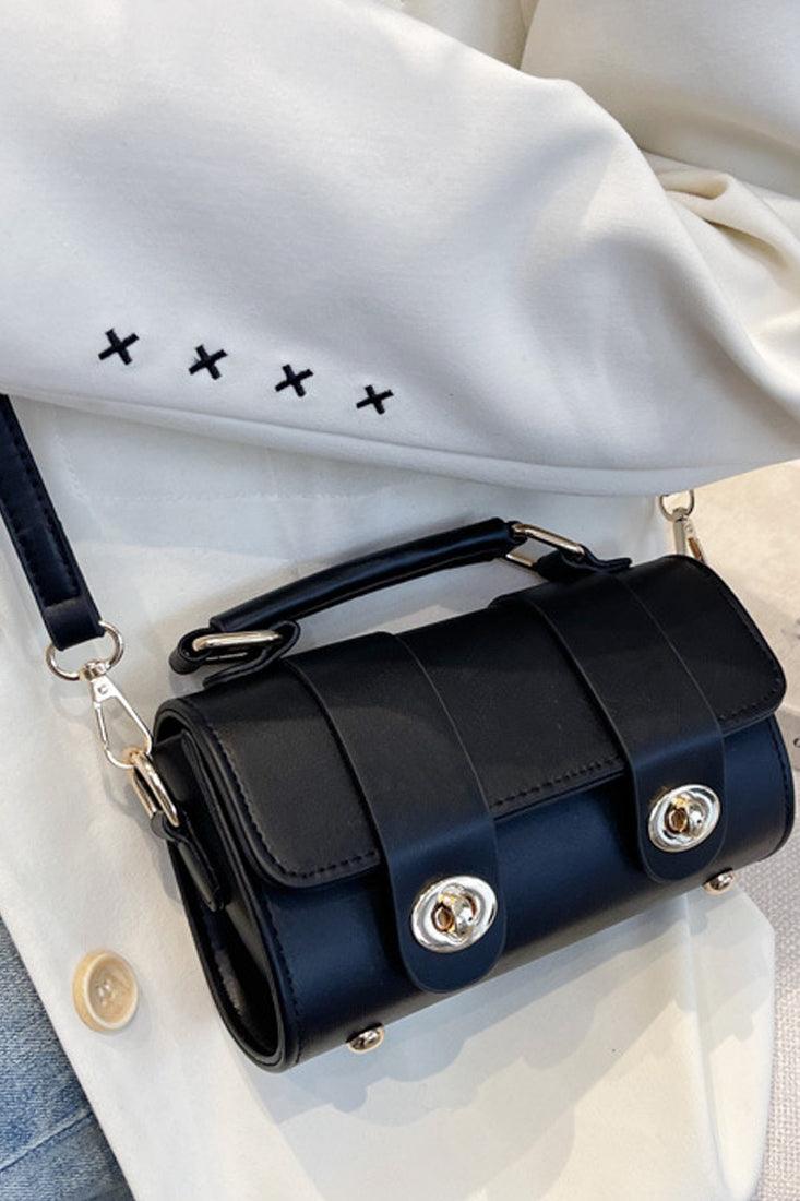 Czarna Złota Torebka Mini Na Ramię