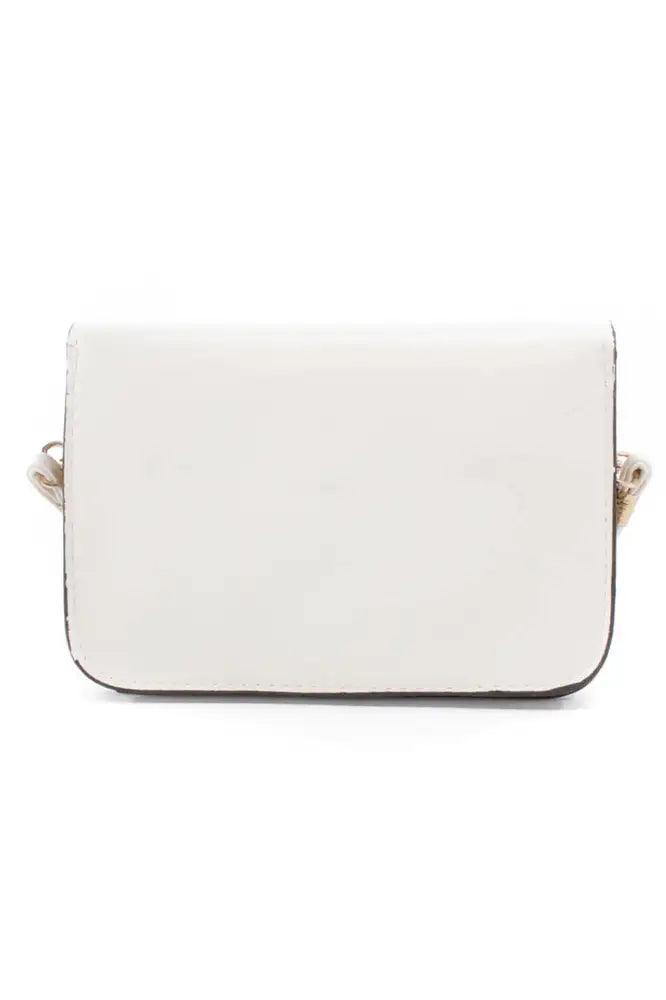 Kremowy Wisiorek Wąs Faux Skórzana Kopertówka