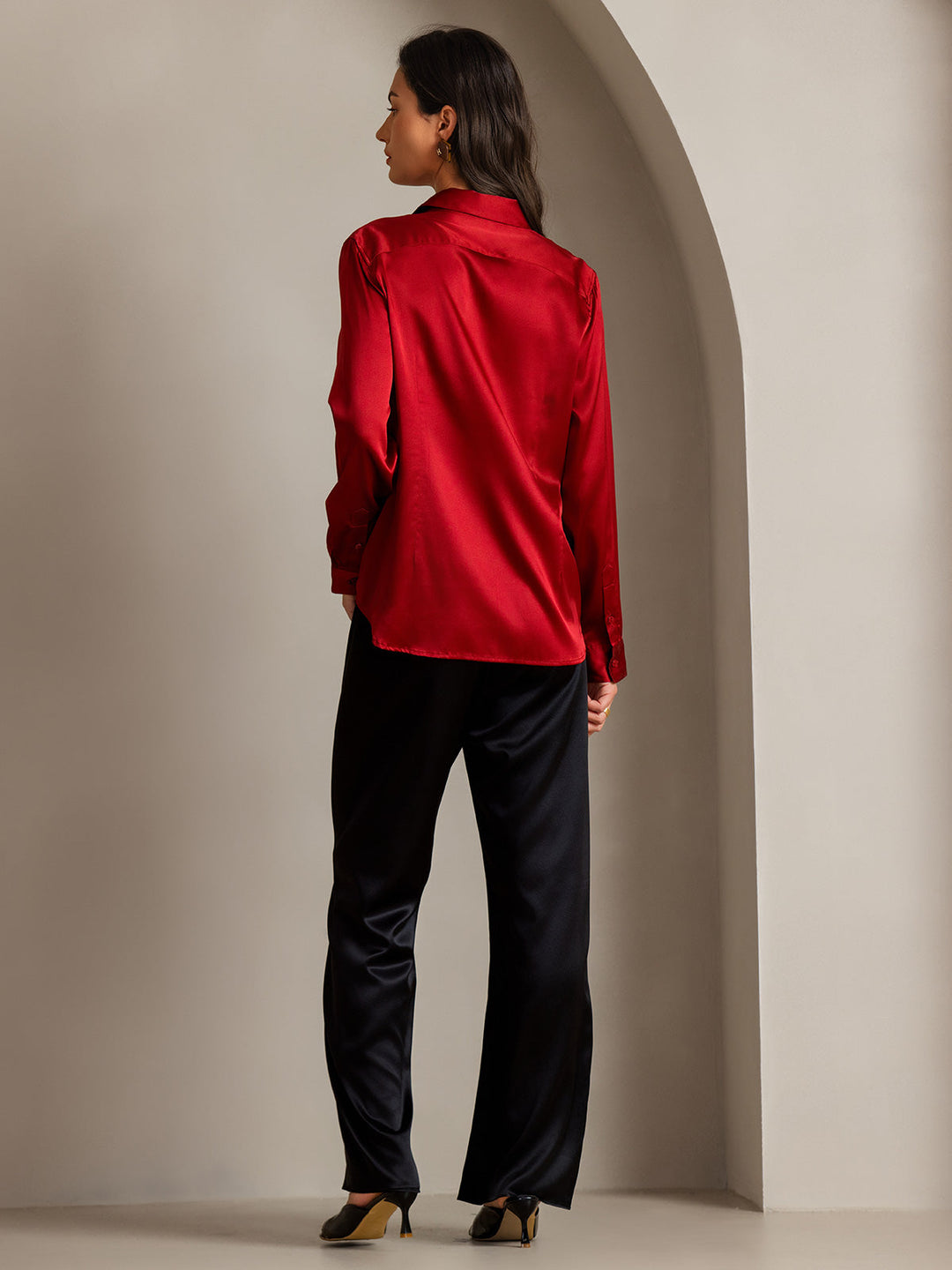 Clemence - Nowoczesna Militarny Chic Koszula Damska z Kołnierzykiem