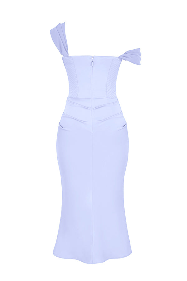 Esmée - Długa Sukienka z Eleganckim Satynowym Gorsetem