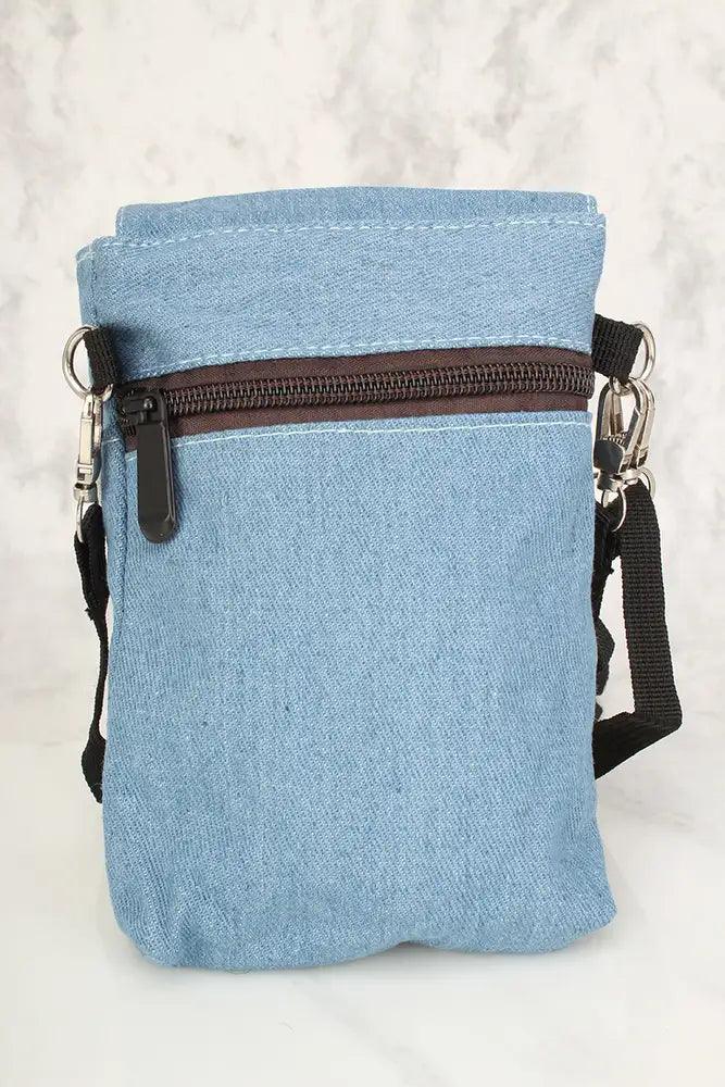Seksowna Mini Torebka Satchel z Czerwonym Kaktusem z Denimu